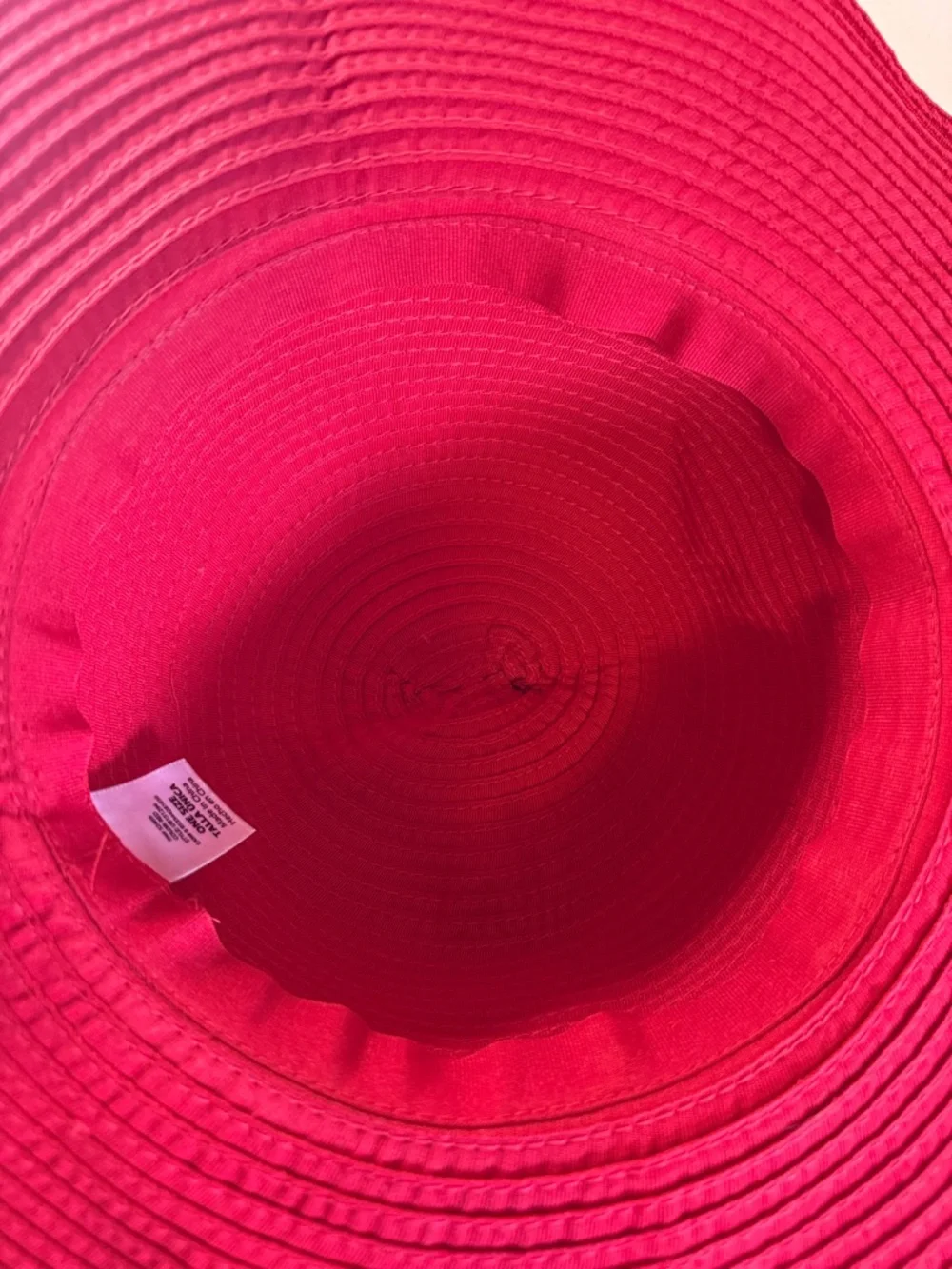 Women’s Packable Red Wide Brim Sun Hat One Size